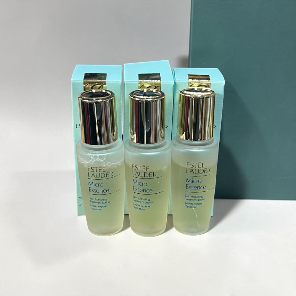 Set of 3 Estee Lauder Micro Essence Skin Activating Treatment Lotions Travel SZ